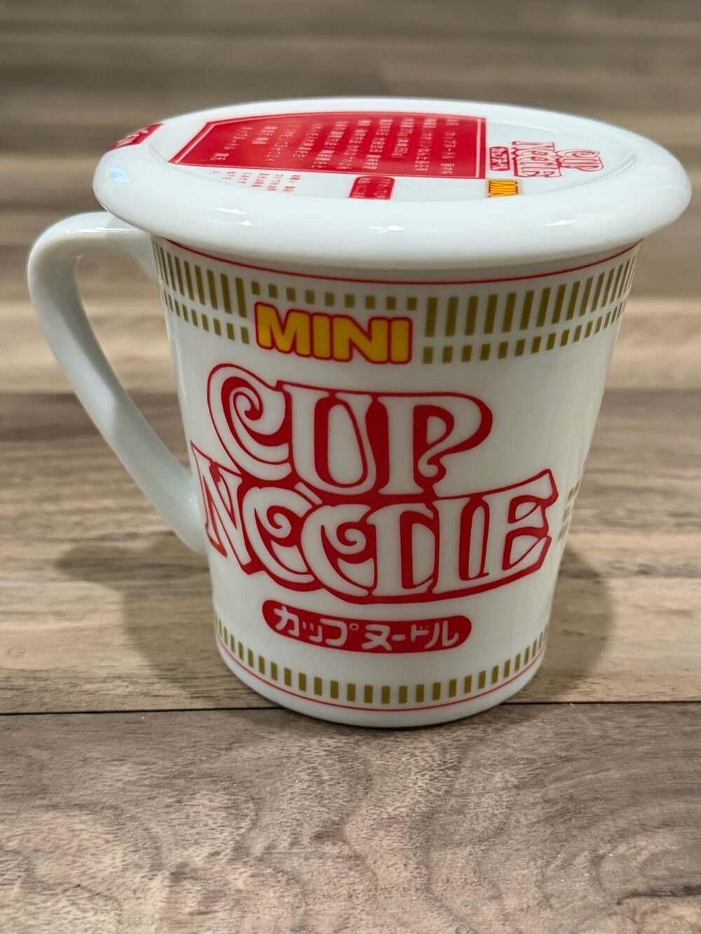 Collector's Item NISSHIN CUP NOODLE MINI Mug Cup Ceramic w/ Lid Japan "Standard"
